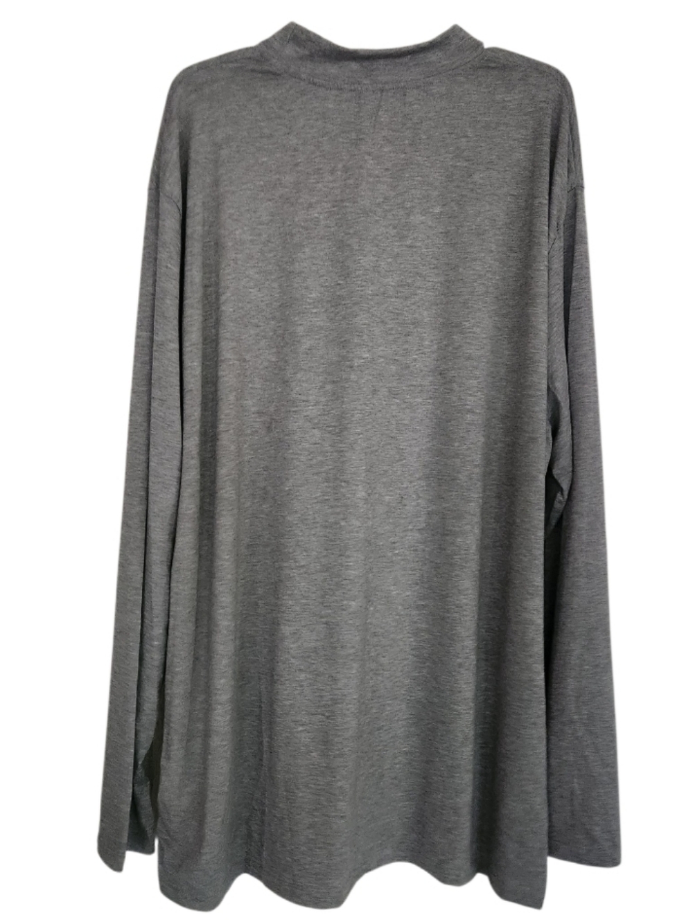 Women's Long Sleeve Mock Neck Top - Heather Gray Sz 4X Nwt